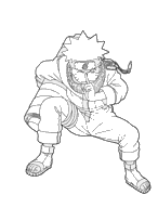 coloriage naruto et son parchemin